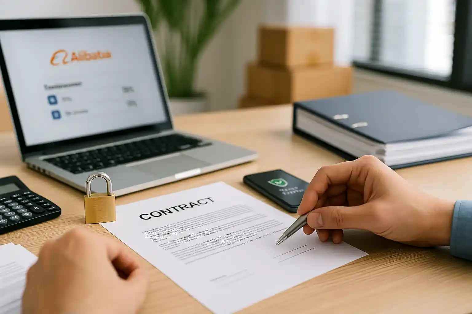 Revisión de contrato y seguridad antes de pagar