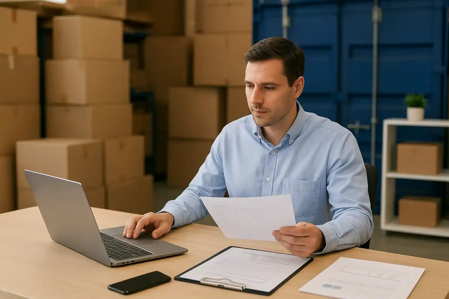 Agencia de carga preparando cotización