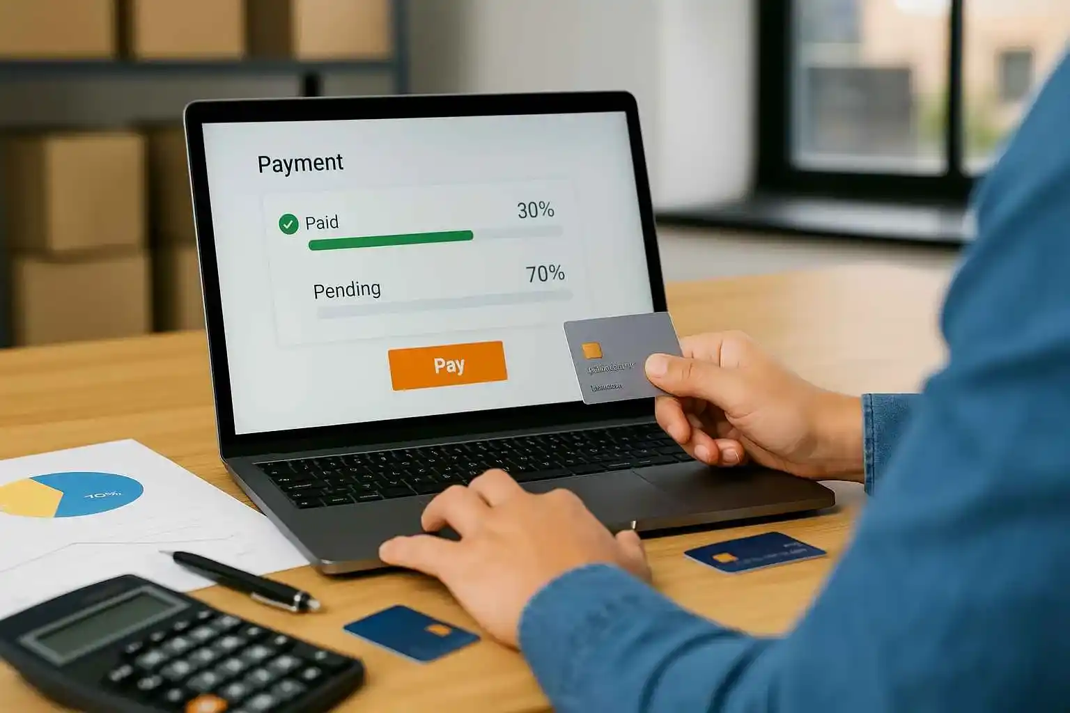 Pagos 30/70 para pedidos con producción