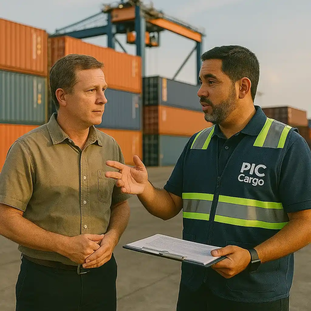 Proceso de trabajo de PIC Cargo como corredor y agente de aduana en Panamá