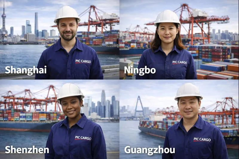 Mapa o imagen ilustrativa de operación logística desde China