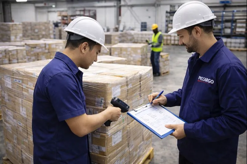 Recepción y verificación en almacén de consolidación en China