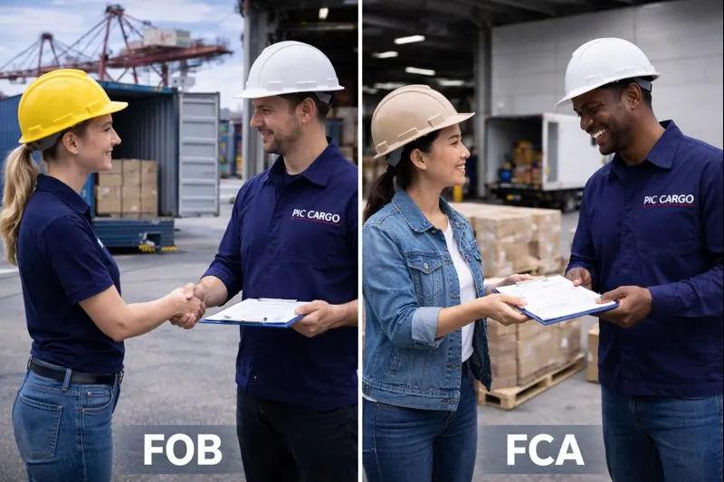 Comparativa FOB vs FCA en carga consolidada desde China