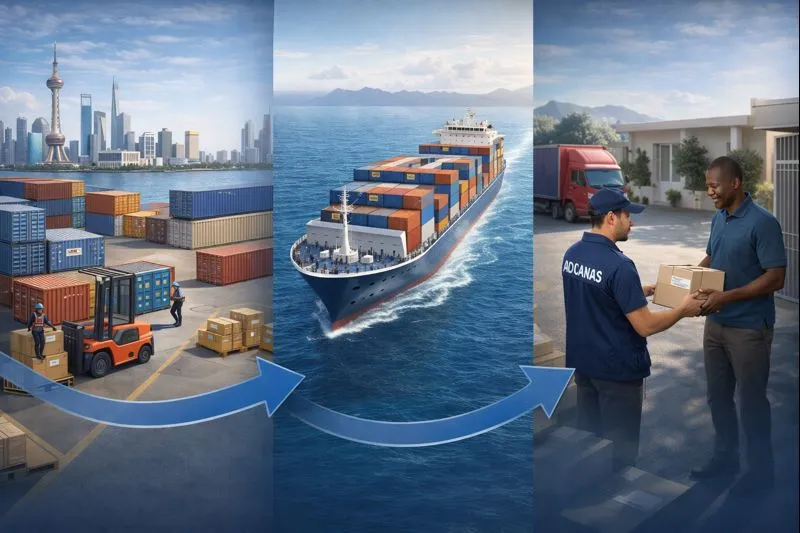 Etapas clave del tiempo de importación: exportación en China, tránsito marítimo y aduana en destino